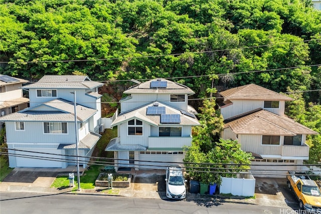 bird's eye view with a residential view