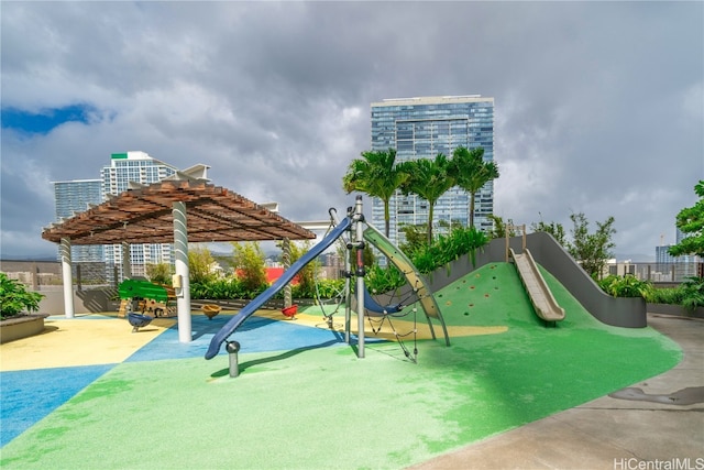 view of play area