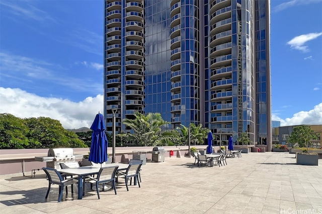 view of patio / terrace featuring grilling area