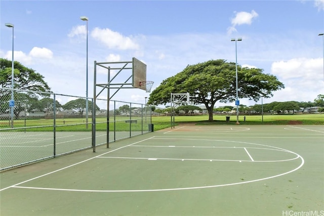 view of basketball court