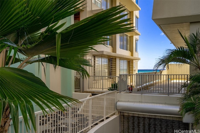 view of home's exterior featuring a balcony