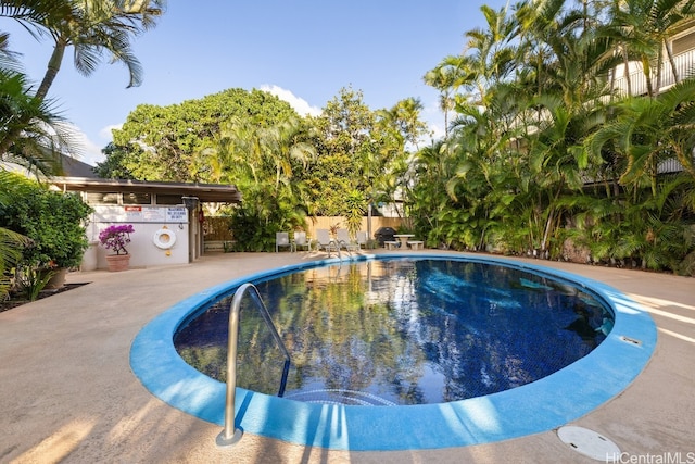 view of pool featuring a patio area