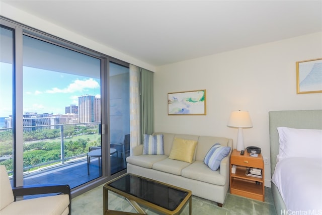 view of carpeted living room