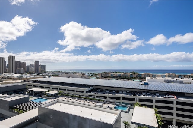 city view with a water view