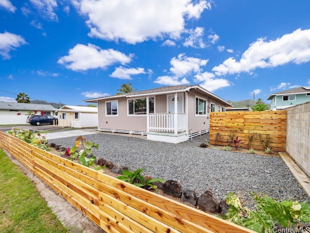 view of front of house with covered porch