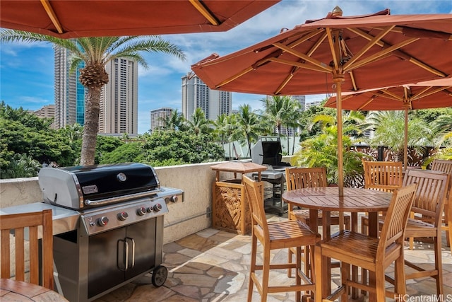 view of patio / terrace featuring grilling area