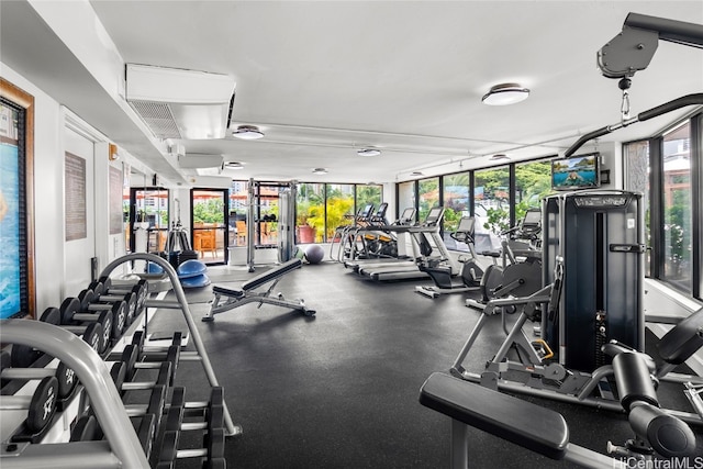 view of exercise room