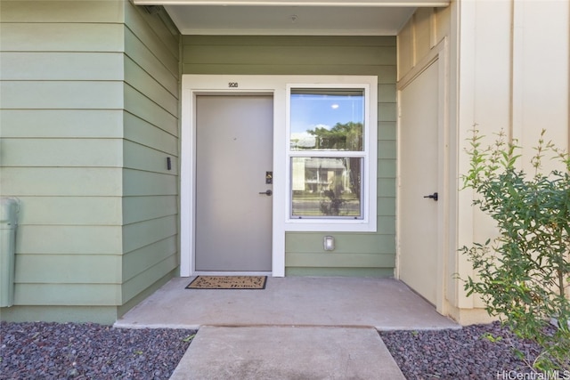 view of doorway to property