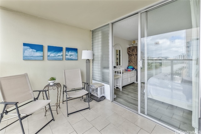 view of sunroom