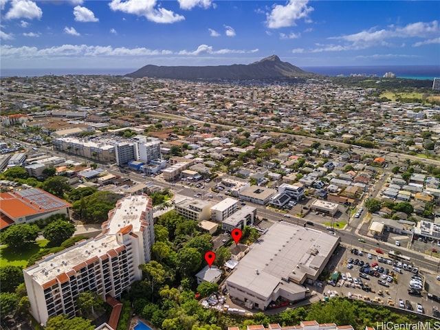 aerial view featuring a mountain view