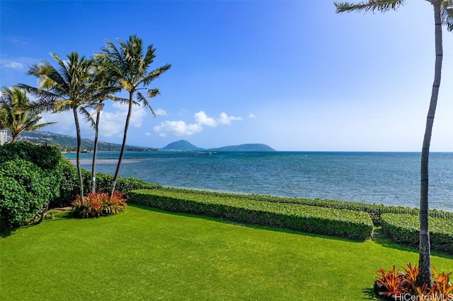 view of water feature featuring a mountain view