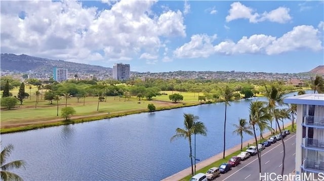 view of water feature featuring a mountain view