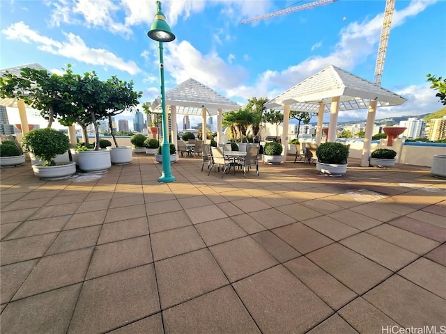 view of patio / terrace with a pergola