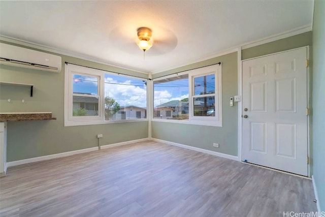 interior space with a healthy amount of sunlight and light hardwood / wood-style floors