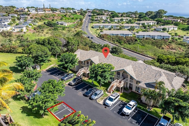 aerial view featuring a residential view