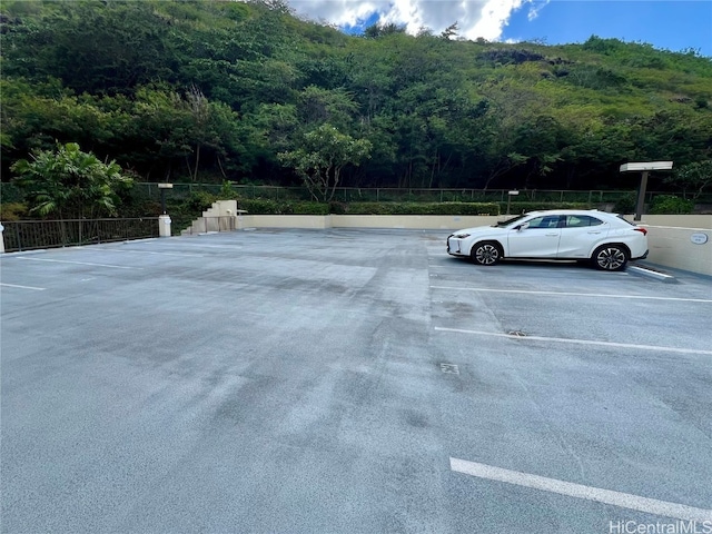 view of parking / parking lot