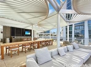 view of patio with an outdoor living space