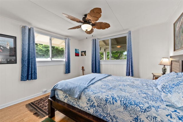 763 Kaipii St, Kailua, HI 96734 - bedroom featuring wood finished floors, multiple windows, and a ceiling fan