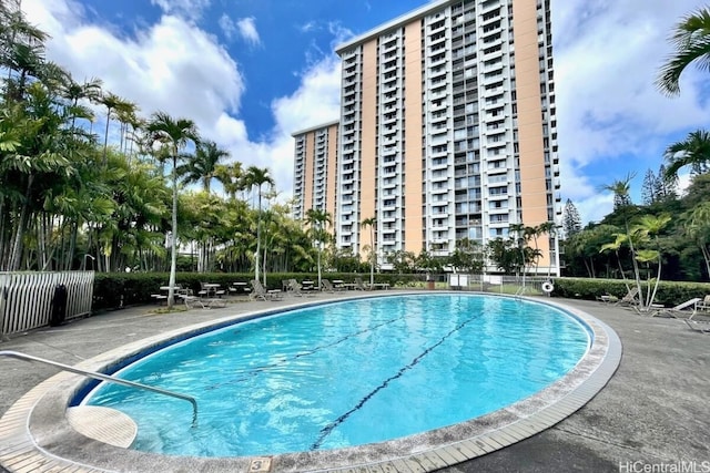 view of pool with a patio