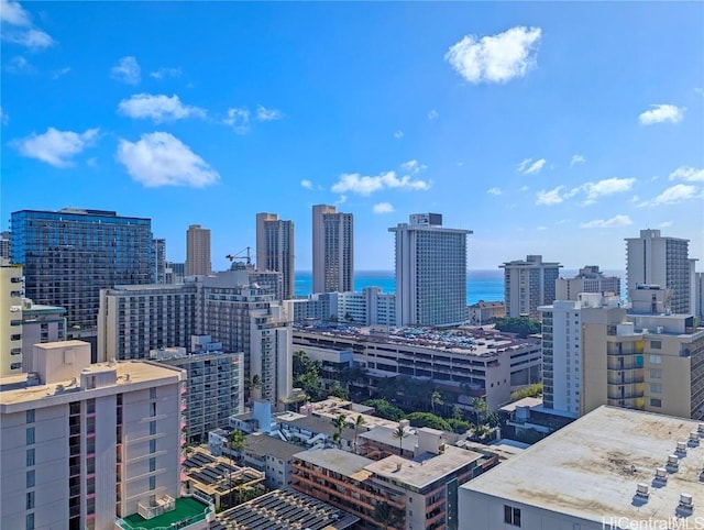 view of city featuring a water view