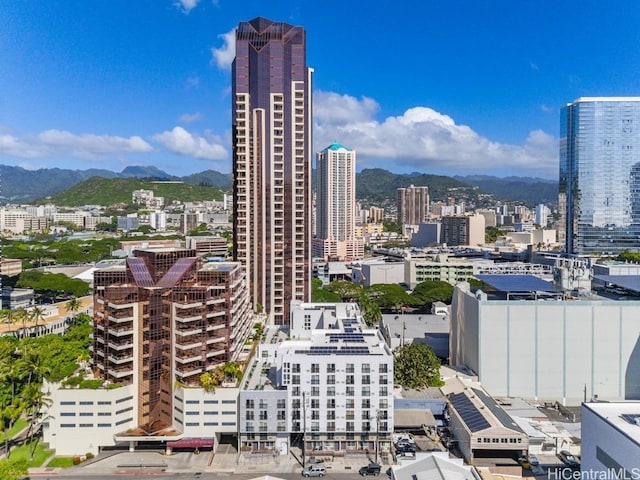 view of city featuring a mountain view