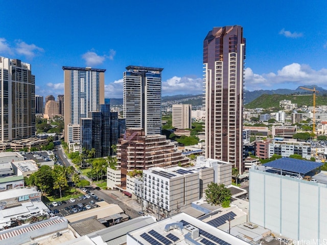 view of city with a mountain view