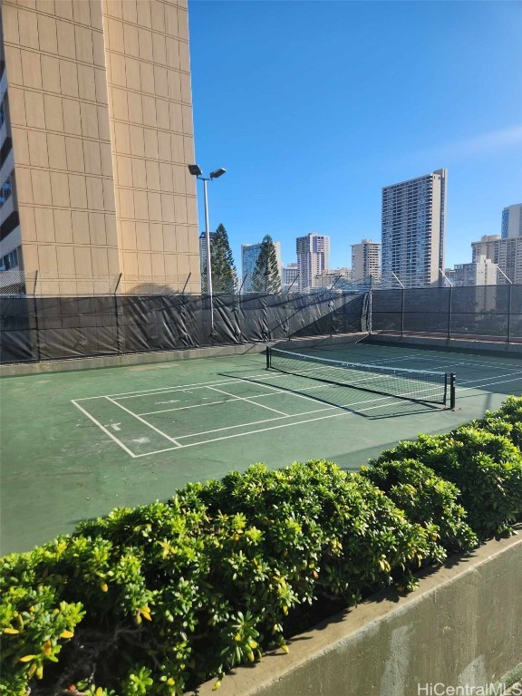 view of tennis court