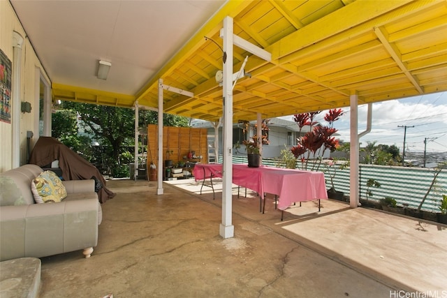 view of patio with outdoor lounge area