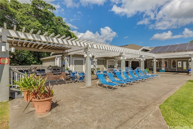 view of pool featuring a pergola