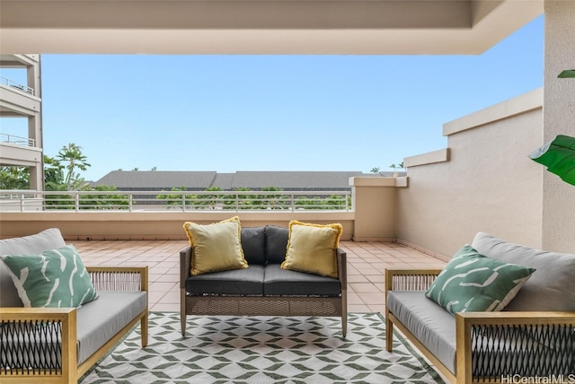 balcony with an outdoor living space