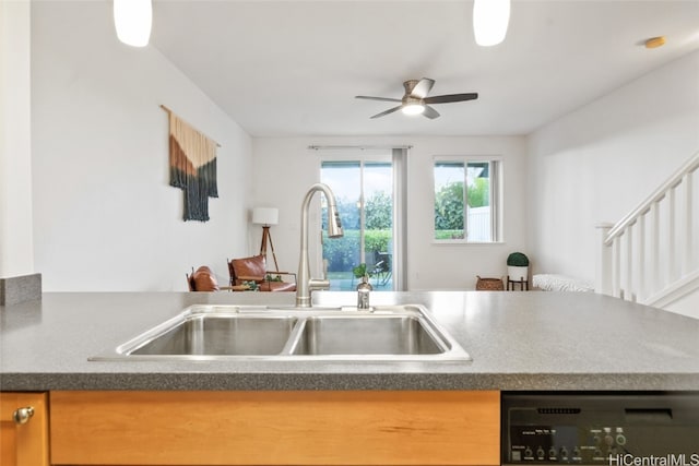 kitchen featuring sink and black dishwasher