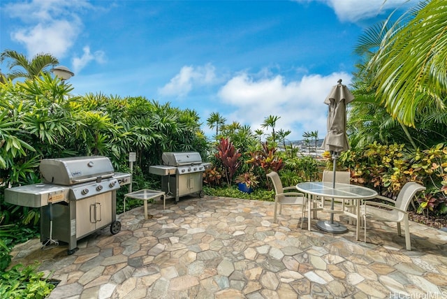 view of patio / terrace with area for grilling