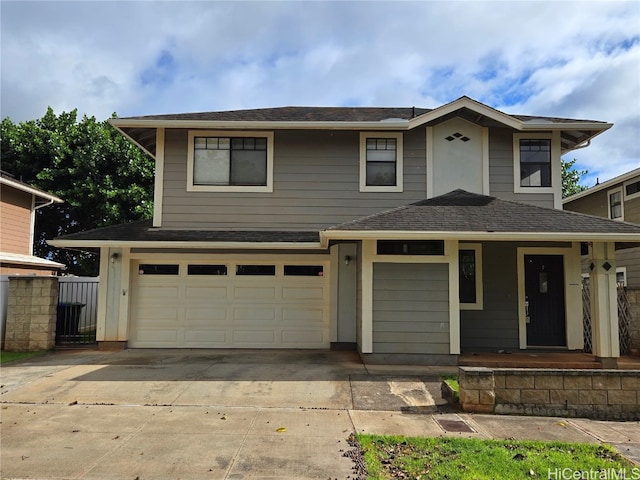 view of front of house featuring a garage