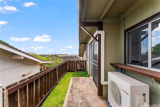 exterior space with ac unit