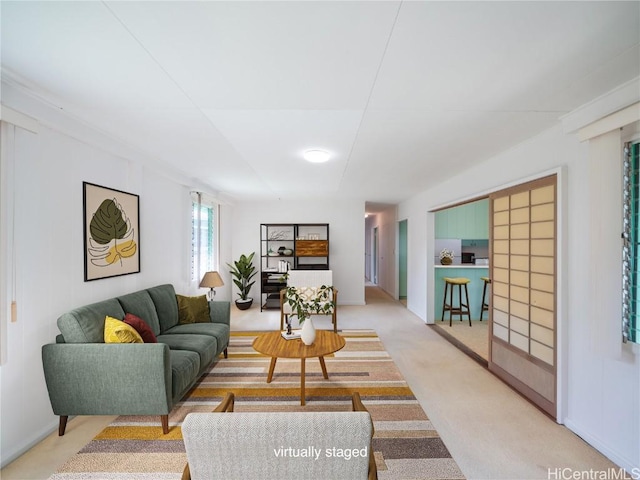 view of carpeted living room