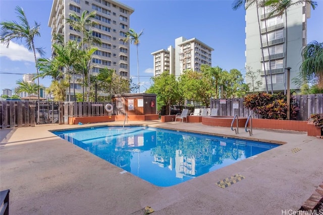 view of pool with a patio