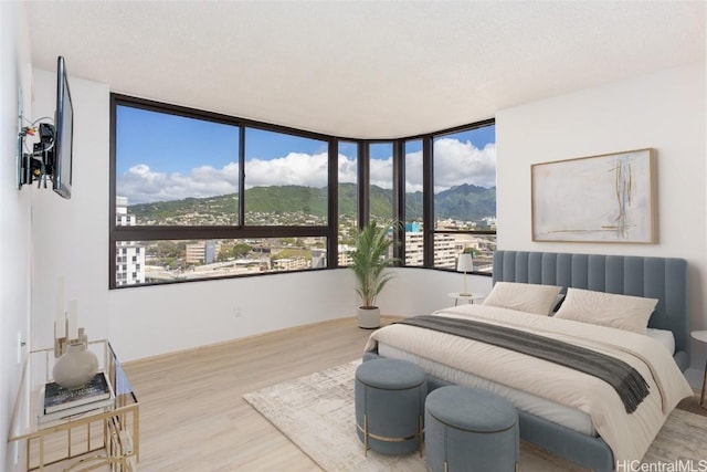 bedroom featuring light hardwood / wood-style flooring