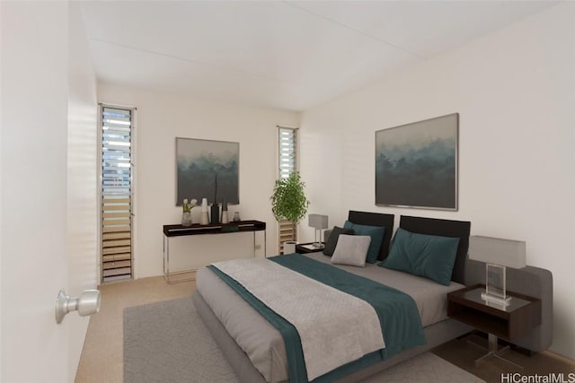 bedroom with carpet floors