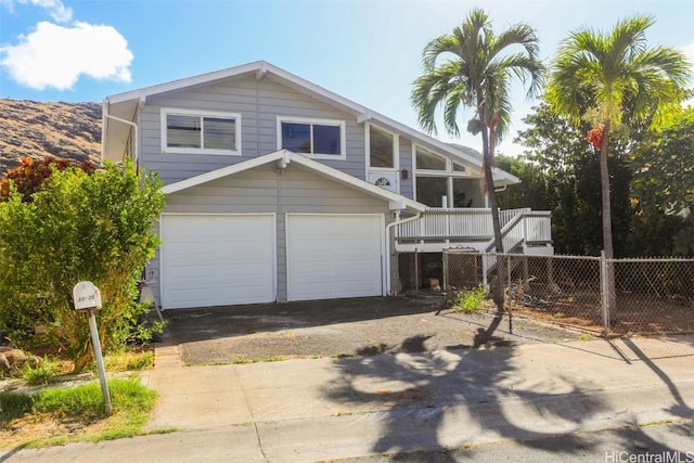 front facade featuring a garage