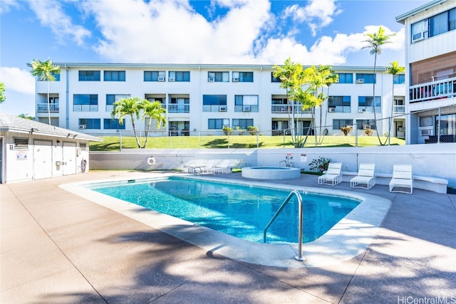 view of pool with a patio