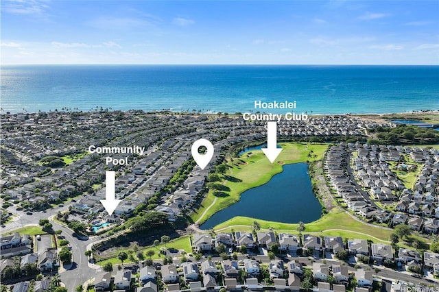 91-1044 Kai Oio St, Ewa Beach, HI 96706 - aerial view of property's location with a nearby body of water, a local golf course, and nearby suburban area