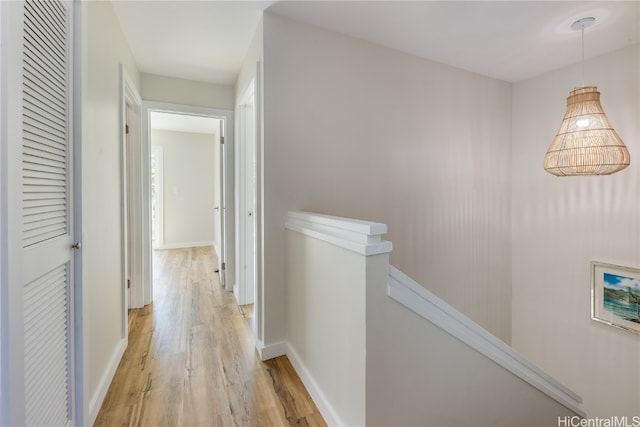 corridor featuring light hardwood / wood-style flooring