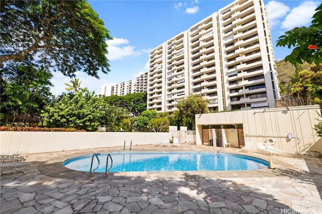 view of pool with a patio