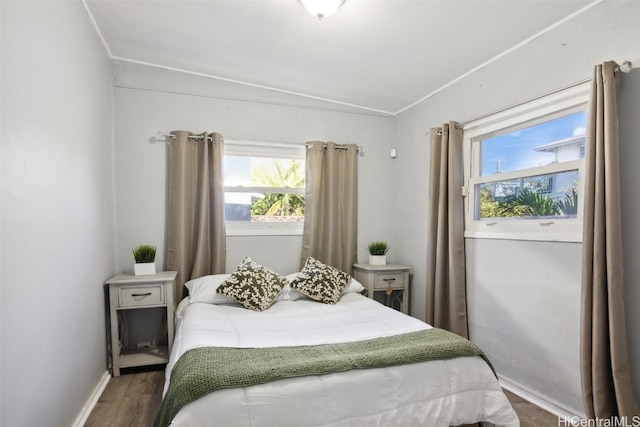 bedroom featuring hardwood / wood-style floors