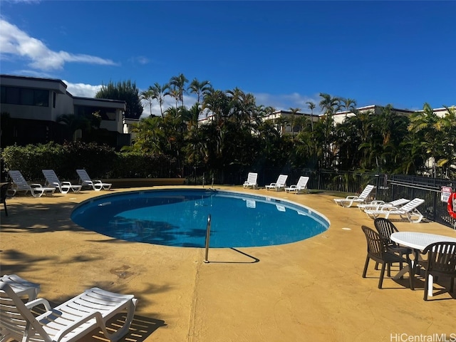 view of pool with a patio