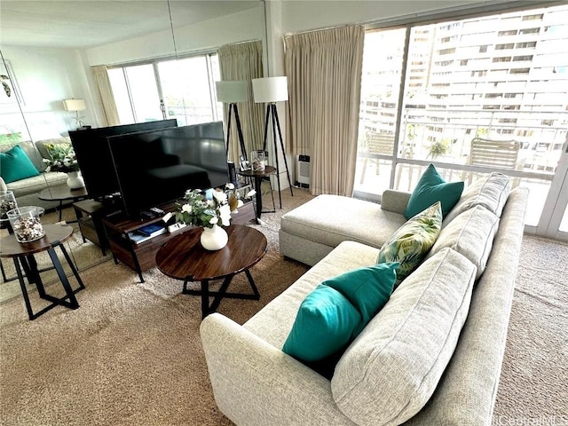 view of carpeted living room