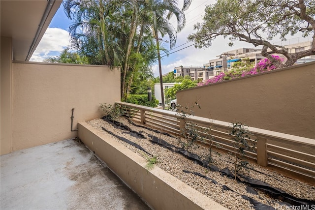 view of patio / terrace with a balcony