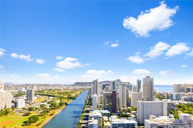 city view featuring a water view