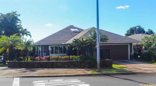 view of front of house featuring a garage