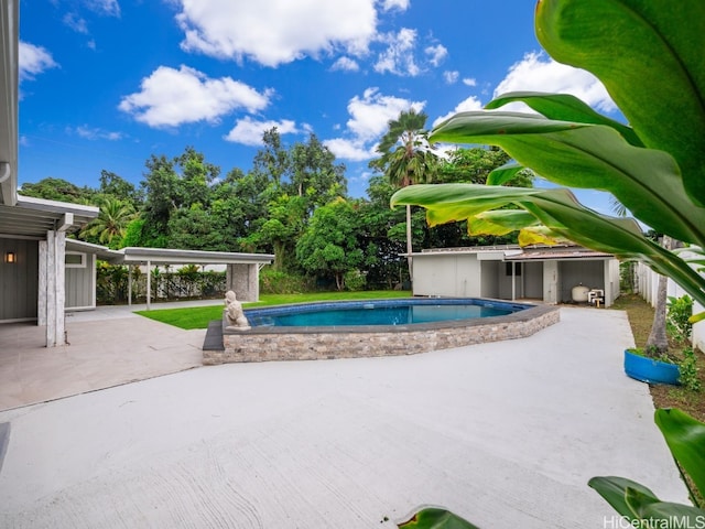 view of pool featuring a patio area